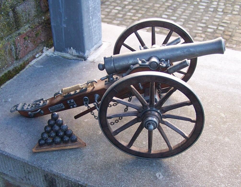 militaria maquette d'un canon de la guerre de Sécession, Enlèvement ou Envoi, Armée de terre, Autres types
