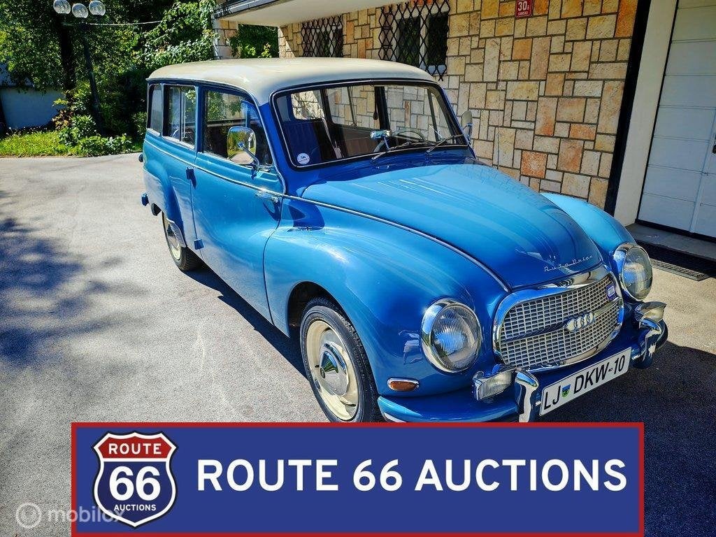 DKW Auto Union 1000 Universal | 1961 | Route 66 Auctions, Auto's, Zwart, Bedrijf, Handgeschakeld, Audi