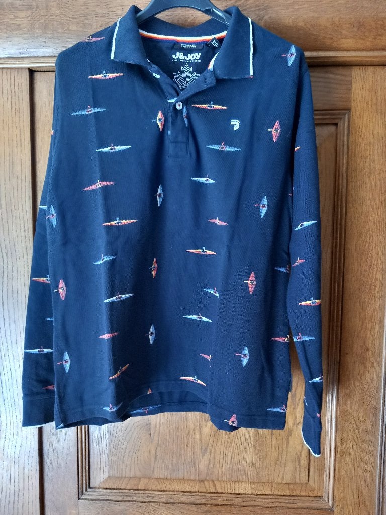 J&JOY - polo - longues manches - taille 16 ans, Envoi, Comme neuf, Bleu, J&joy