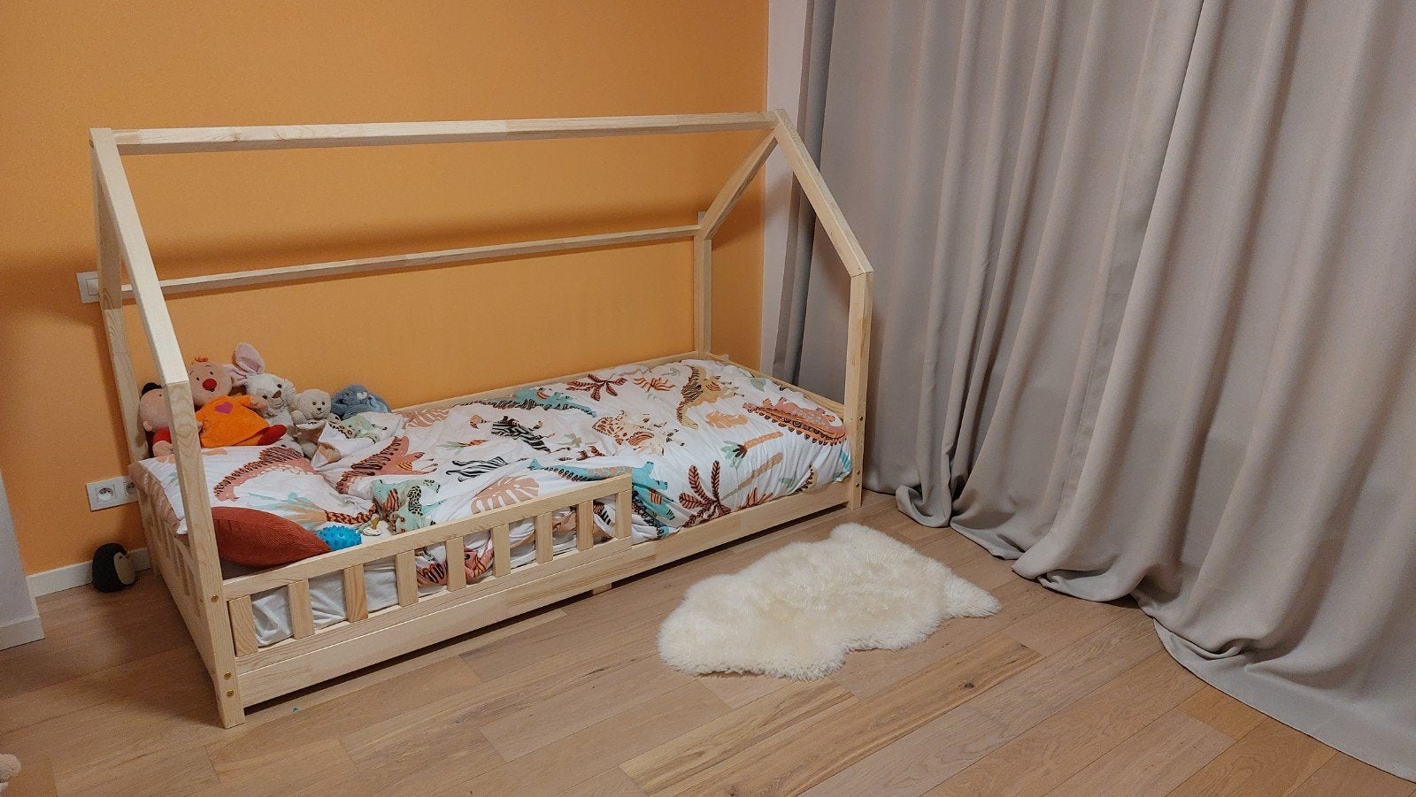 Kinderbed 90x200 cm (incl. matras), Sommier à lattes, Enlèvement, 180 cm ou plus, 85 à 100 cm