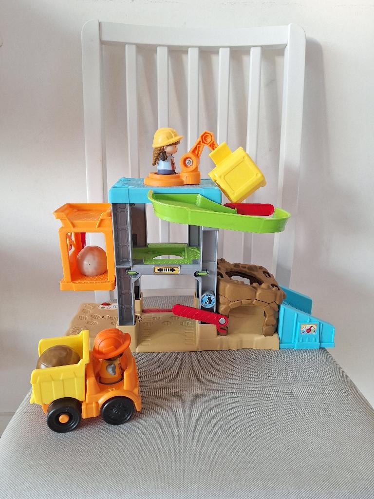 Fisher Price Little People Bouwplaats, Kinderen en Baby's, Speelgoed | Fisher-Price, Ophalen, Zo goed als nieuw, Speelset, Met geluid