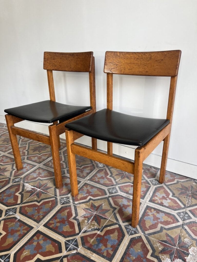 Chaises Van den Berghe - Pauvers, Enlèvement, Utilisé, Bois, Vintage, mid-century