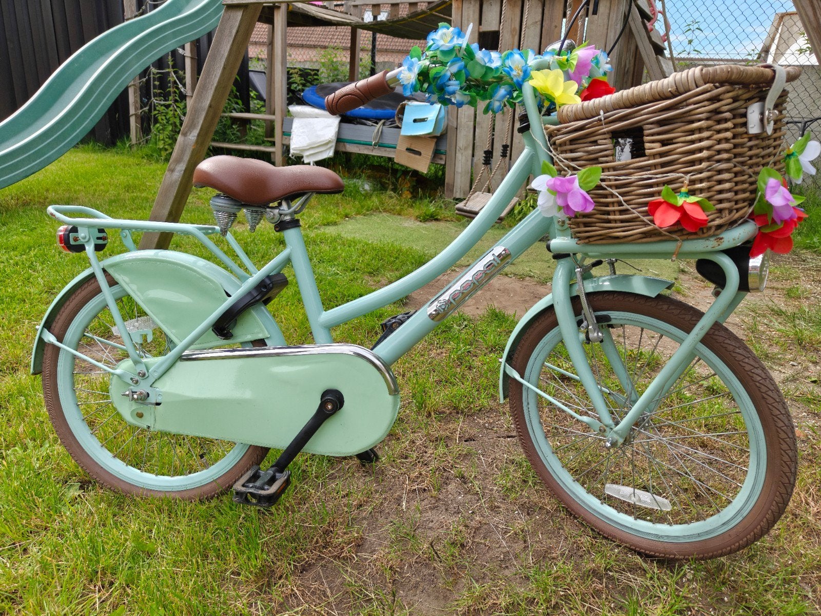 Meisjes fiets 22 inch, Fietsen en Brommers, Ophalen, Gebruikt, Terugtraprem, 22 inch