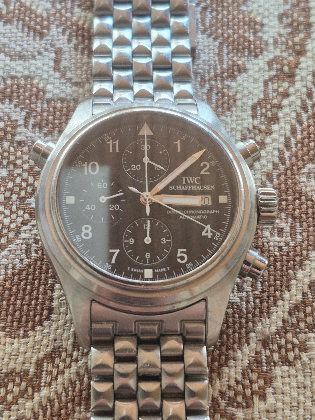 Montre de pilote IWC ref.3713 Dual Chronograph., Enlèvement