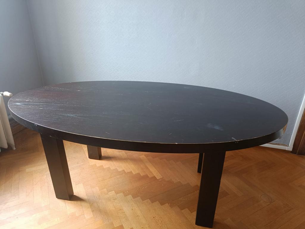 Massief houten tafel 200cm op 120cm, Ophalen, Zo goed als nieuw