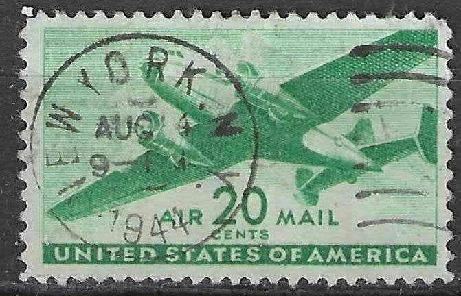 États-Unis 1941/1944 - Yvert 30PA - Avion bimoteur (ST), Timbres & Monnaies, Envoi, Affranchi