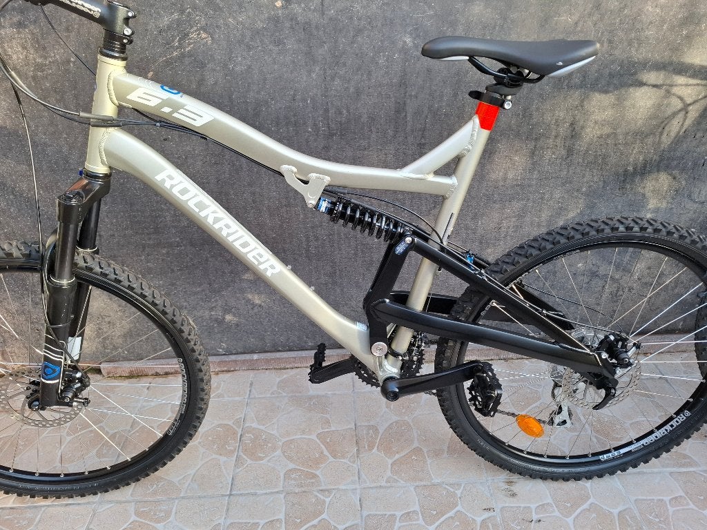 VTT tout suspendu rockrider 26pouce cadre xL état neuf, VTT tout suspendu, Enlèvement, Comme neuf, Frein à disque