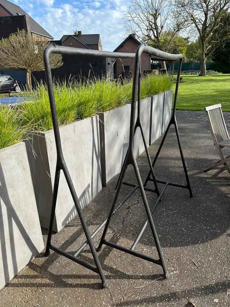 Ikea Turbo kledingrek 2 stuks binnen/buiten zwart, Huis en Inrichting, Ophalen, Kunststof, Gebruikt, 100 tot 150 cm
