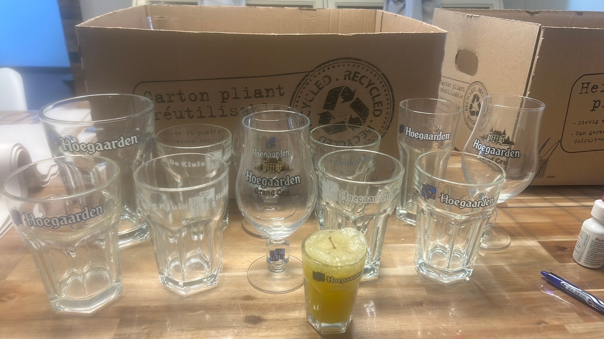 Lot de verres Hoegarden dont version 0,5 l, Collections, Enlèvement ou Envoi, Comme neuf
