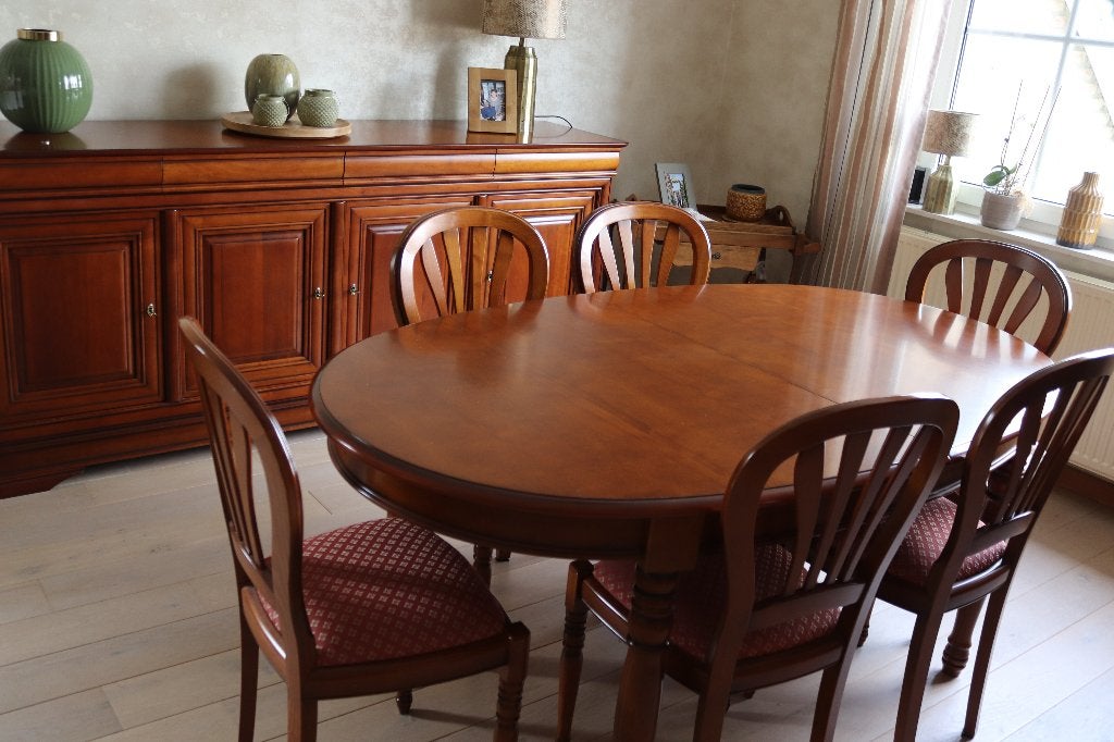 Salle à manger en mérisier, Enlèvement, Utilisé, 4 à 6 chaises