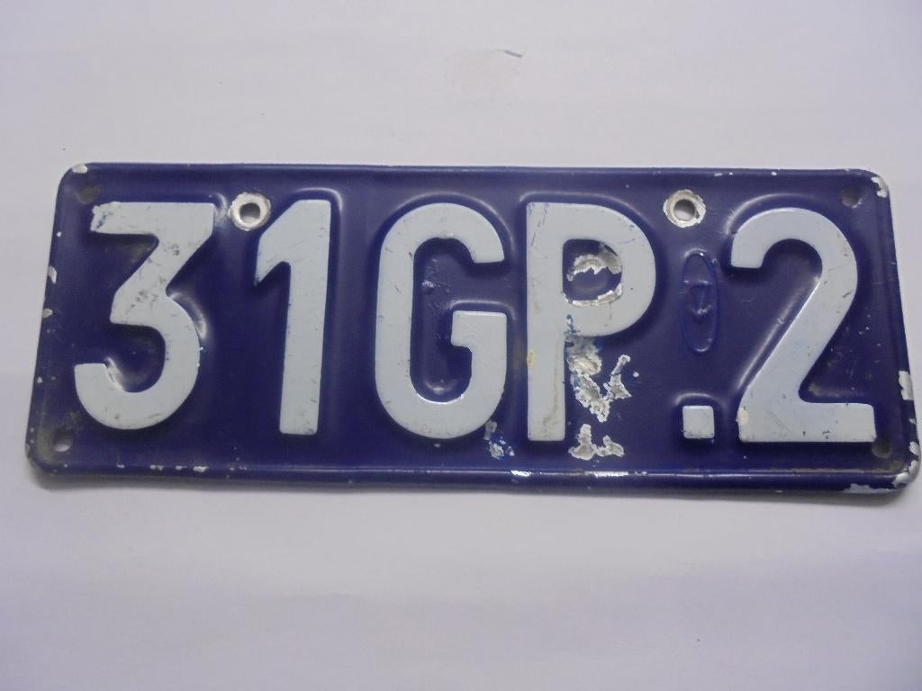 belgische nummerplaat bromfiets moto 1957 - 1972, Ophalen of Verzenden, Gebruikt, Overige typen