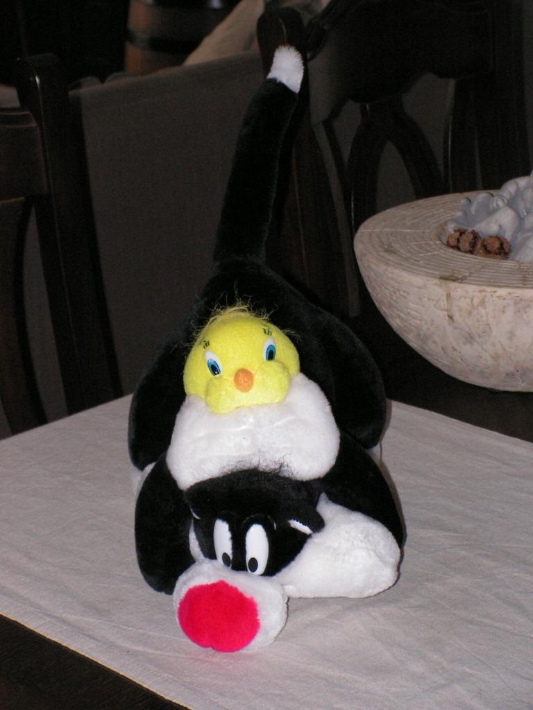 Knuffel Tweety en Sylvester, Kinderen en Baby's, Speelgoed | Knuffels en Pluche, Ophalen, Zo goed als nieuw