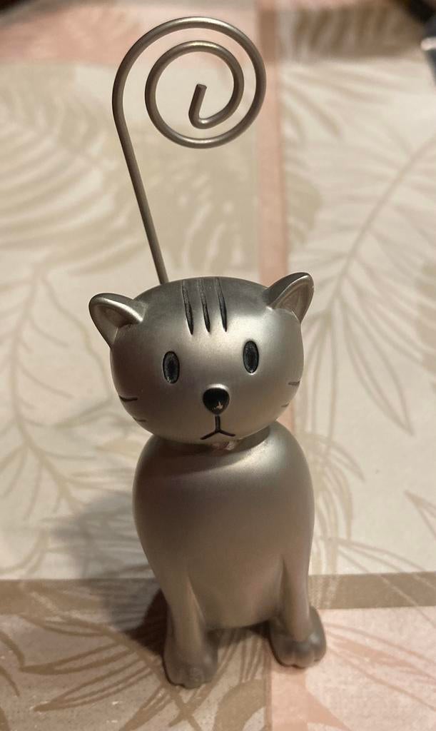 Zwaar,metalen poes met fotoclip 11 cm, Ophalen, Nieuw, Dier