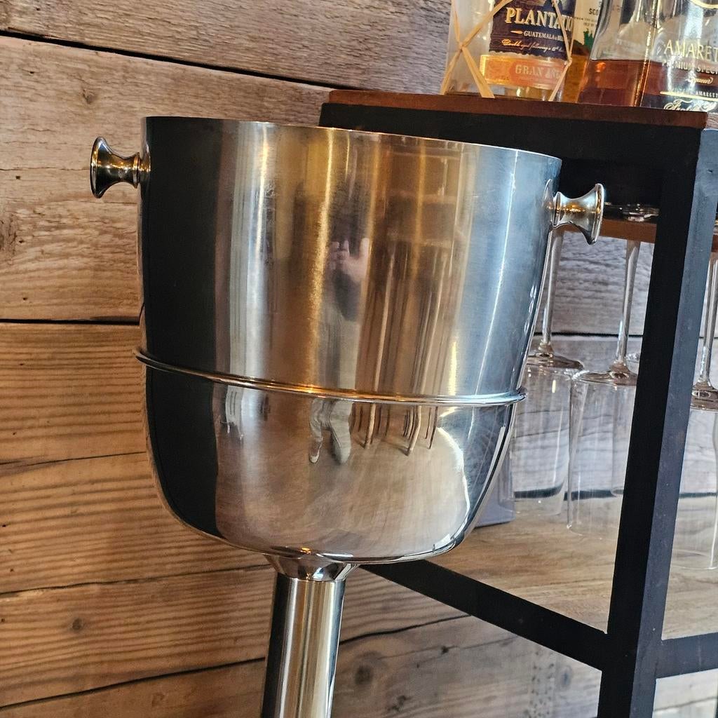 inox champagne emmer met voet, Huis en Inrichting, Ophalen