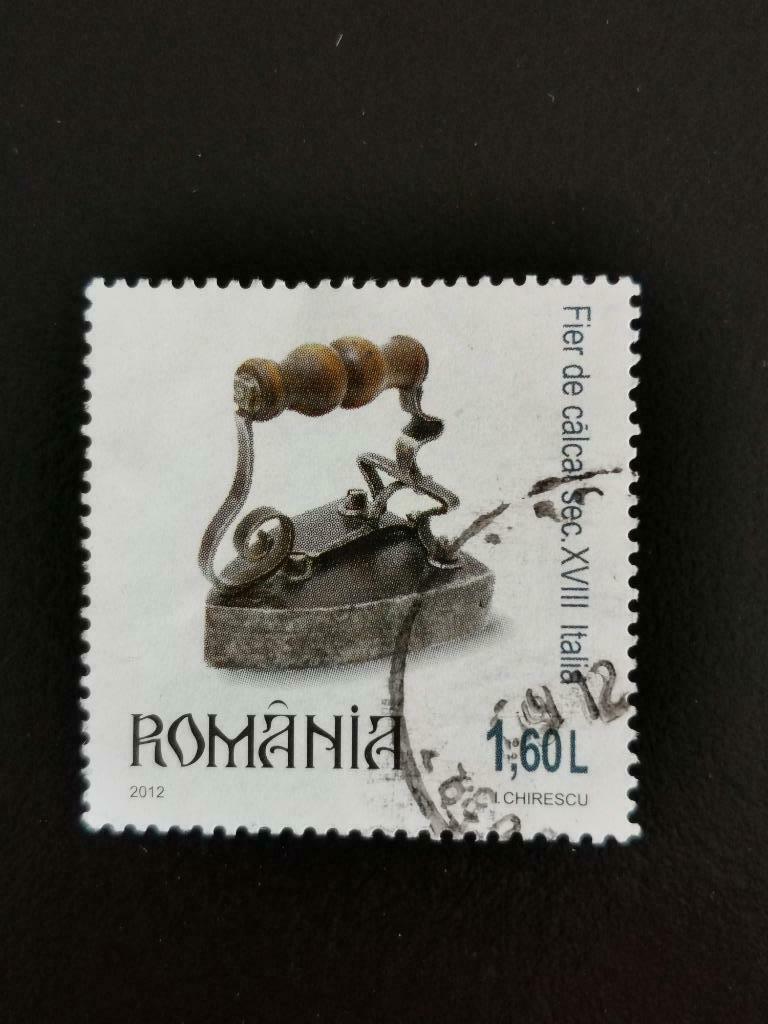 Roemenie 2012 - strijkijzer - postzegel uit velletje, Ophalen of Verzenden, Gestempeld