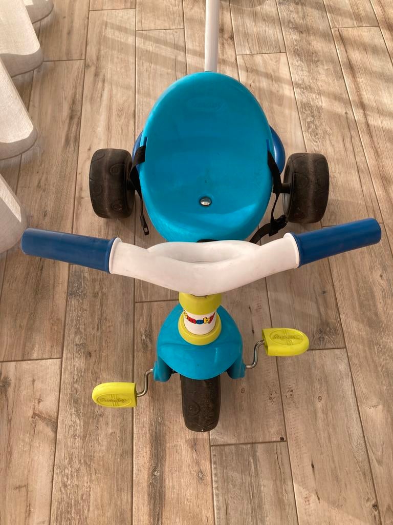 Smoby driewieler, Enlèvement, Comme neuf, Tige de poussée