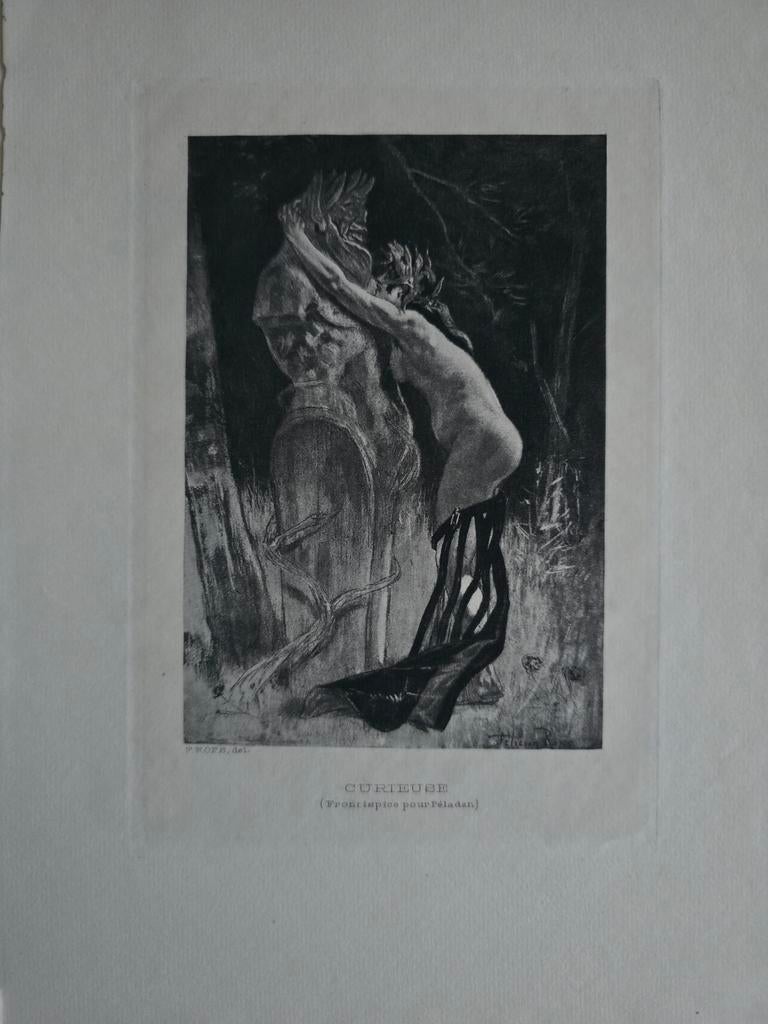 Félicien ROPS Héliogravure CURIOSITE, Antiquités & Art, Enlèvement
