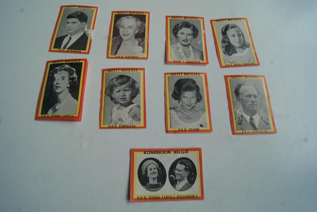 luciferetiketten met foto's Belgisch koningshuis, Verzamelen, Ophalen of Verzenden, Overige typen