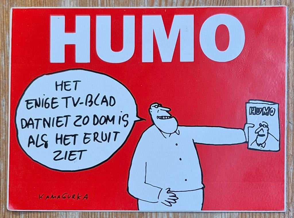 Bert sticker Kamagurka 1994 Humo, Verzamelen, Ophalen of Verzenden, Overige figuren, Zo goed als nieuw, Plaatje, Poster of Sticker