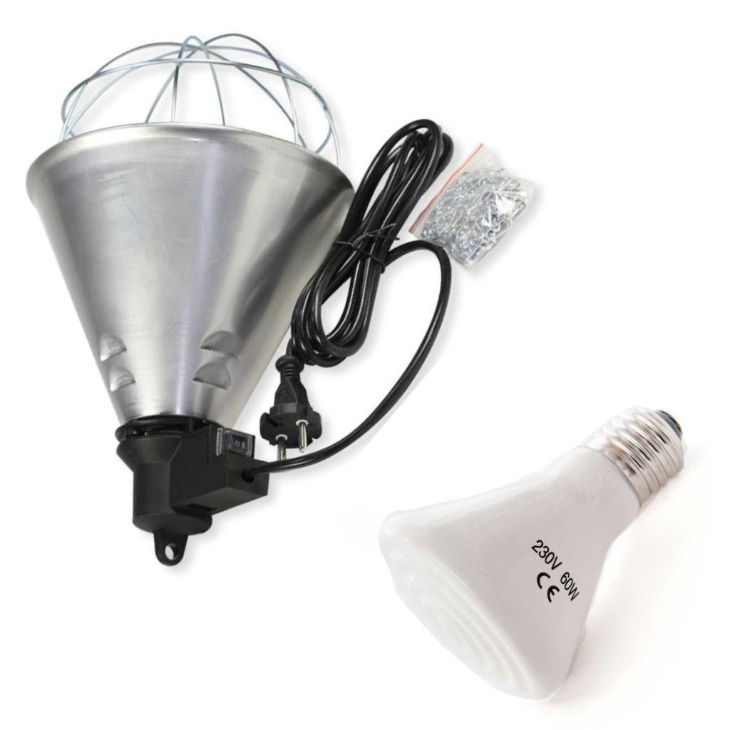 Lampe chauffante 60 W + luminaire reptile, poulet, chat,, Enlèvement ou Envoi, Neuf