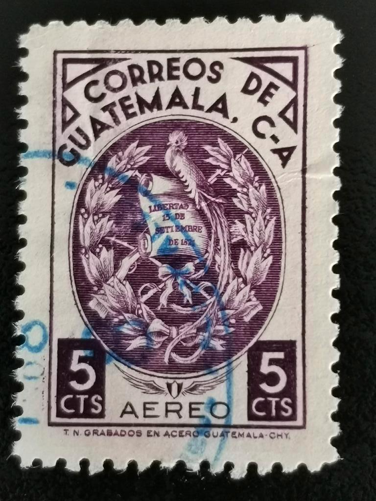 Guatemala 1966 - wapenschild, vogel Quetzal, Ophalen of Verzenden, Gestempeld, Midden-Amerika