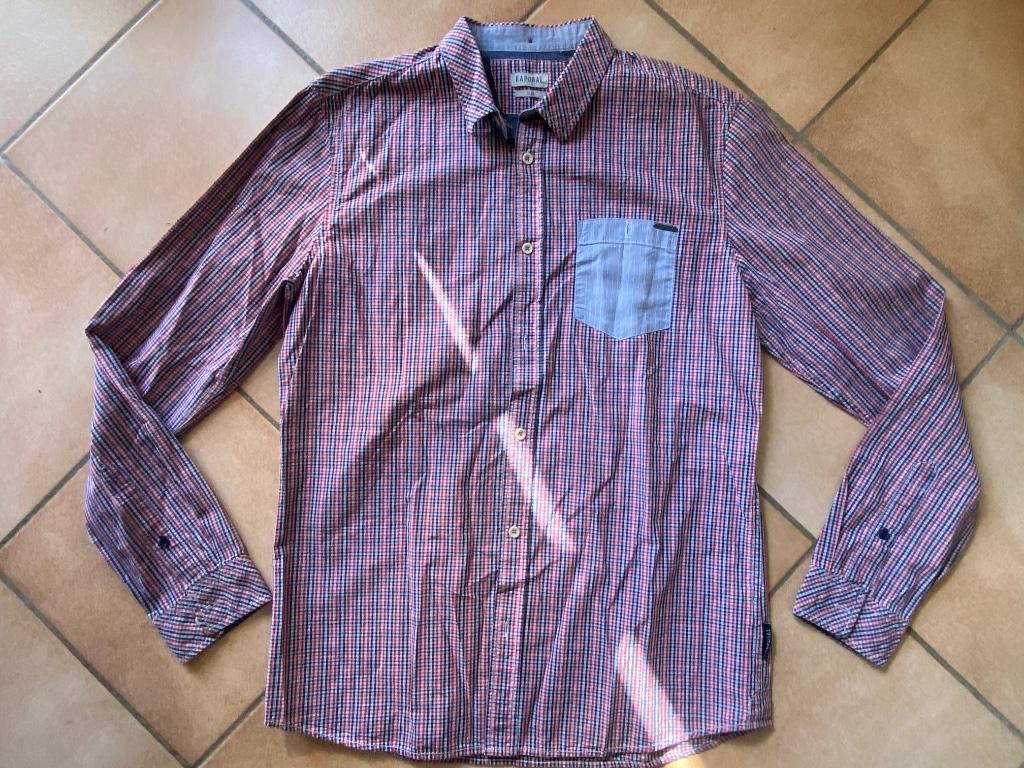 Kaporal chemise L Slim à carreau bleu blanc rouge Exc ét, Vêtements | Hommes, Chemises, Porté, Tour de cou 41/42 (L), Bleu, Envoi