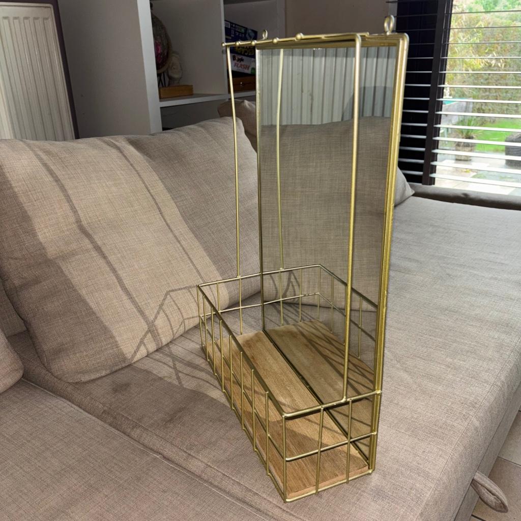 Joli présentoir avec miroir, Moins de 100 cm, Comme neuf, Enlèvement, Rectangulaire