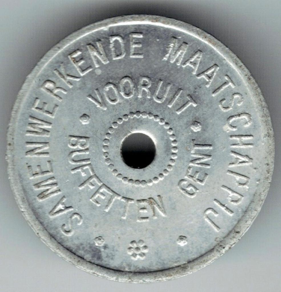 "Broodkaart" Vooruit Buffetten Gent 12 centiemen, Verzenden, Overige materialen