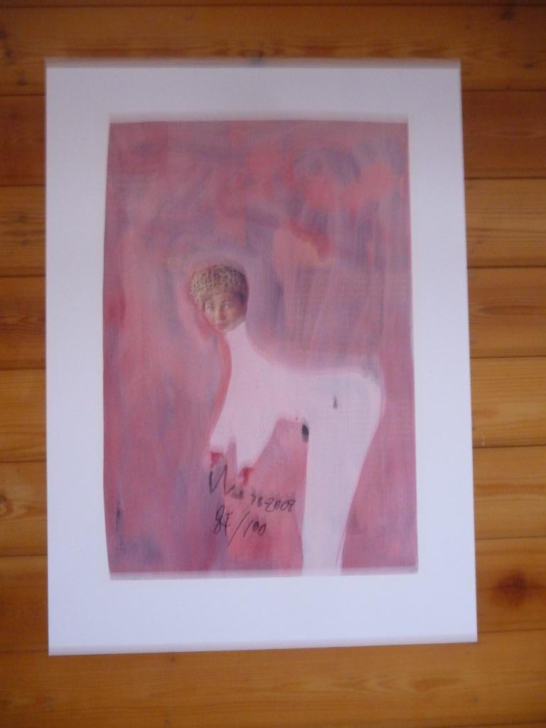 FRANZ WEST :  MOOIE LITHO, ORIGINEEL GESIGNEERD, Ophalen of Verzenden
