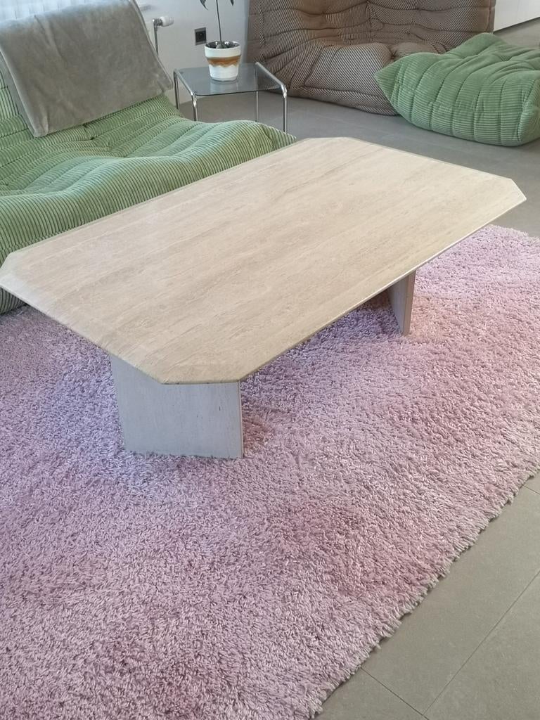 Table basse vintage en travertin, Enlèvement