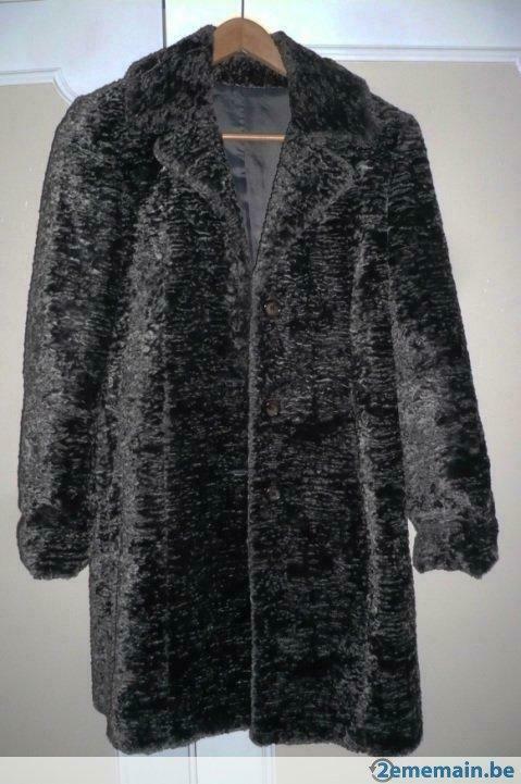 manteau 3/4 état NEUF fausse fourrure gris vert 42 com neuf!, Enlèvement ou Envoi, Neuf, Gris