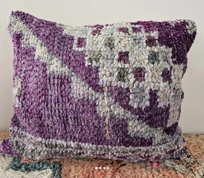 Coussin marocain 45x38, Enlèvement ou Envoi, Neuf, Violet, Rectangulaire