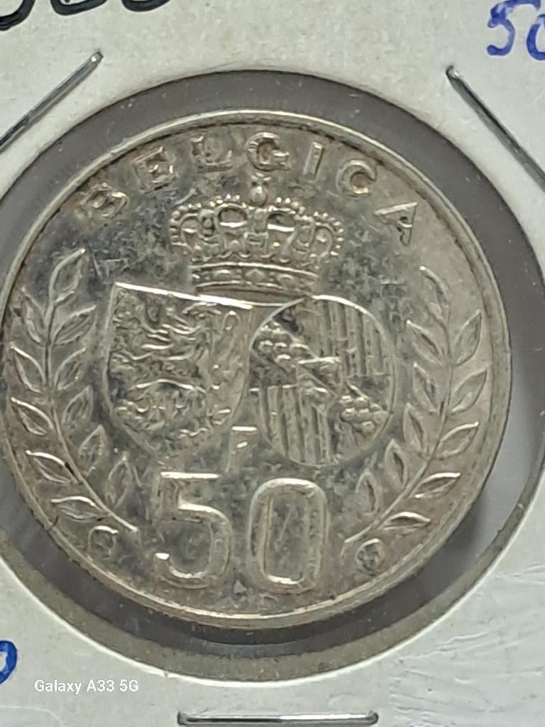 Belgique, Baudouin 50 francs 1960 ,pièce commémorative, Timbres & Monnaies, Enlèvement ou Envoi, Belgique, Série, Argent