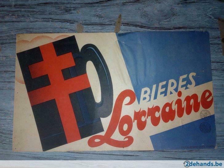 Kartonnen reclame La Lorraine Chasse Royale Oudergem, Ophalen of Verzenden, Gebruikt