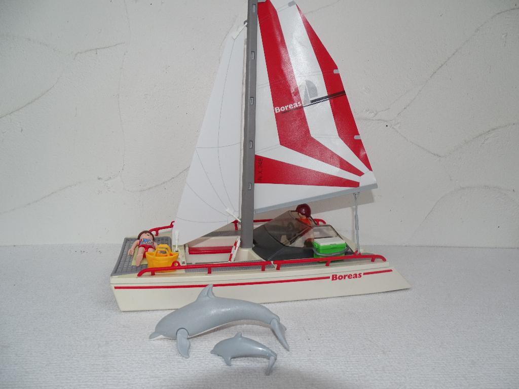 Playmobil 5130 Catamaran met dolfijnen, Ophalen of Verzenden, Zo goed als nieuw, Complete set