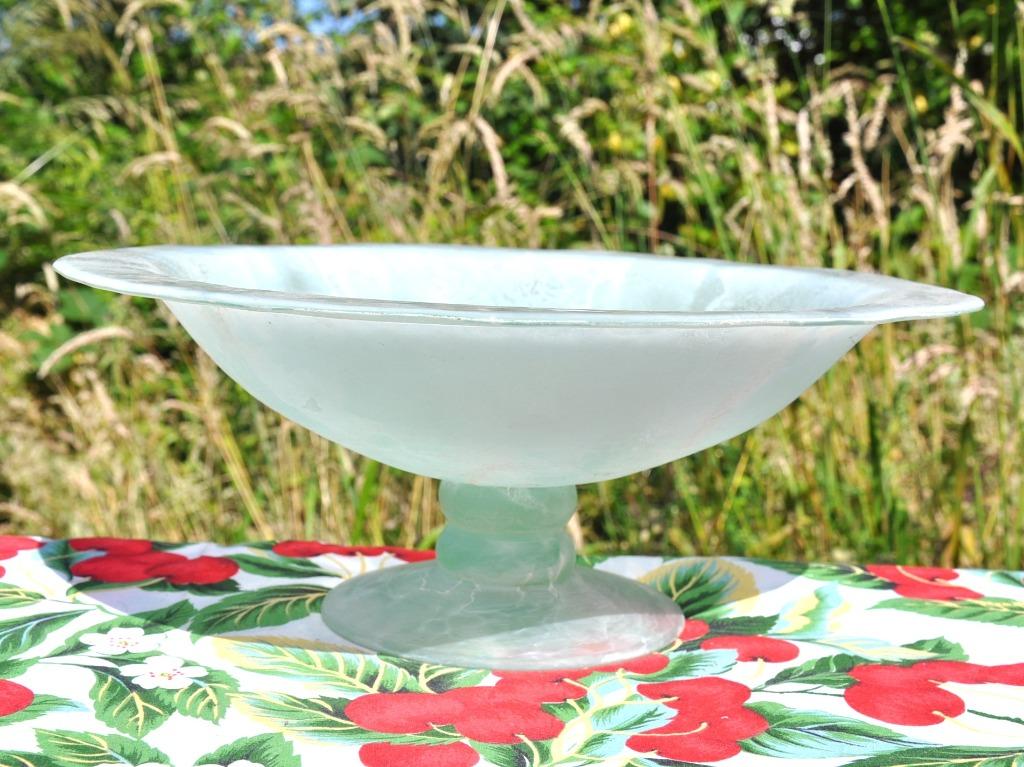 fruitier sur pied verre effet sablé, Enlèvement ou Envoi, Comme neuf