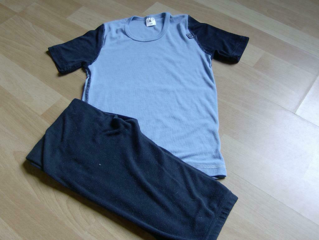 onderhemd + lange broek lichtblauw maat 128, Ophalen of Verzenden, Gebruikt, Jongen, Broek