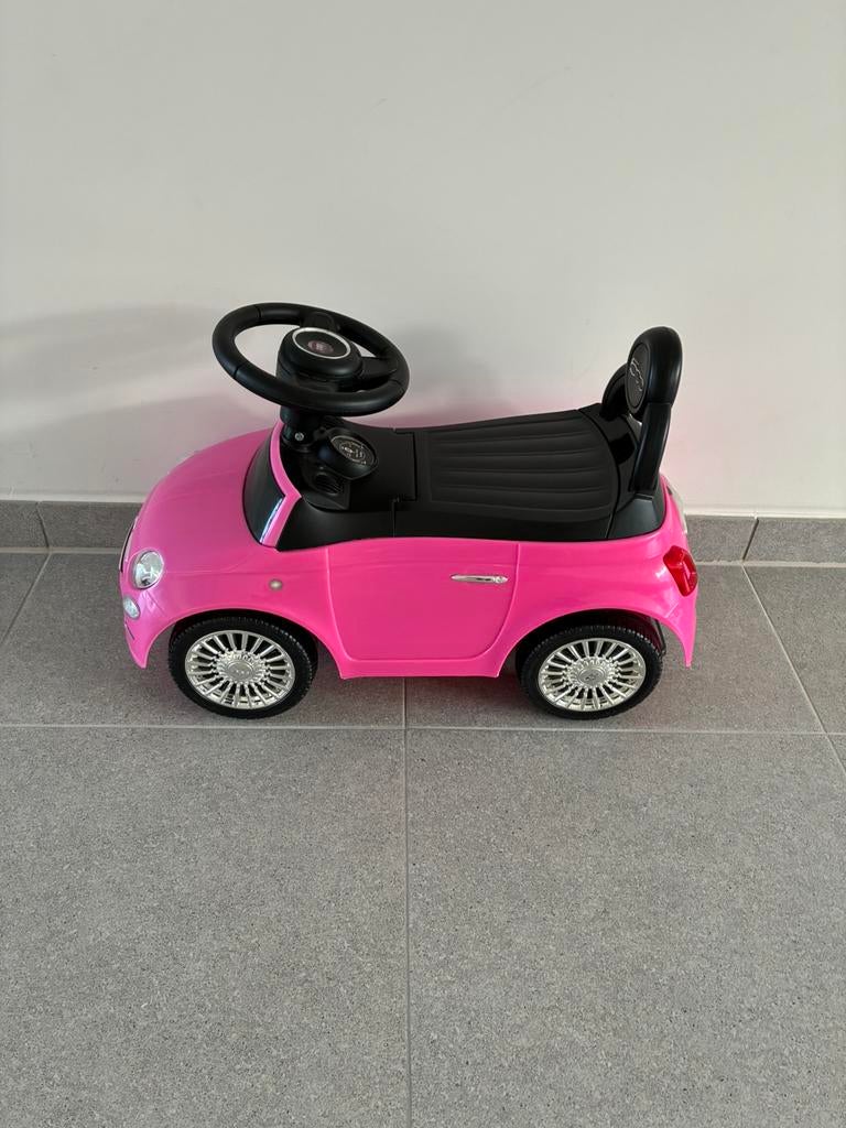 Roze Fiat 500 loopauto heel goede staat, Ophalen of Verzenden, Gebruikt