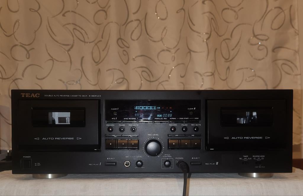 Cassette stéréo TEAC W-890R MKII DECK, Enlèvement ou Envoi, Double, Autres marques, Auto-reverse