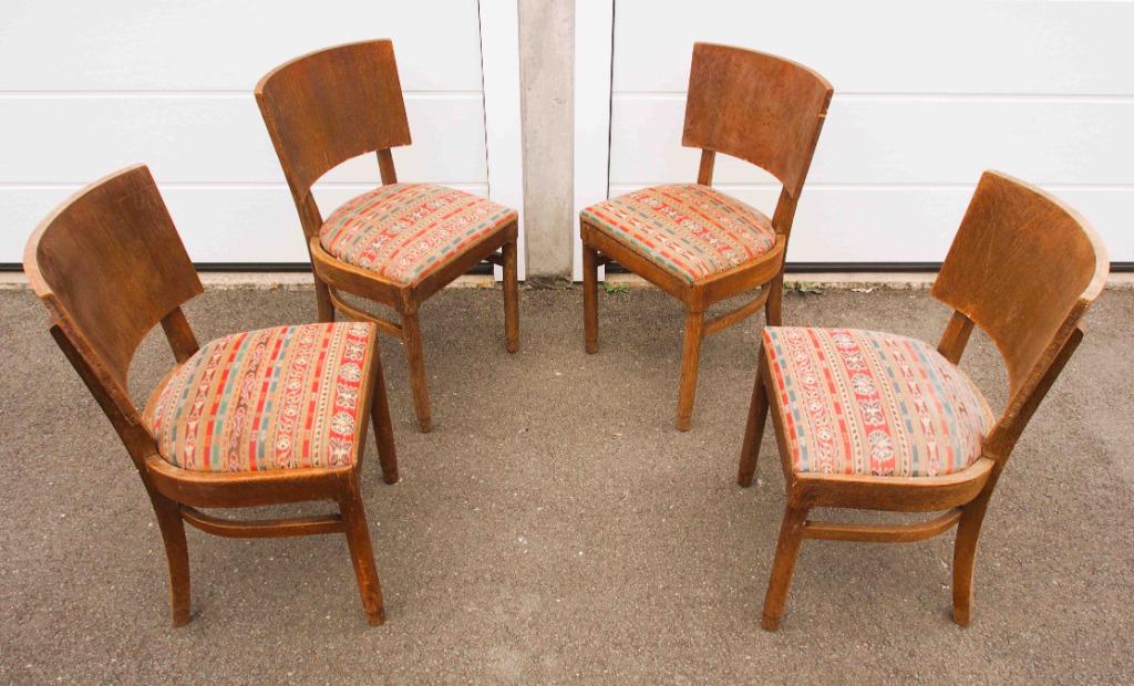 Vier De Coene stoelen, Model Teniers, N 904, Decoene Frères, Antiek en Kunst, Ophalen of Verzenden