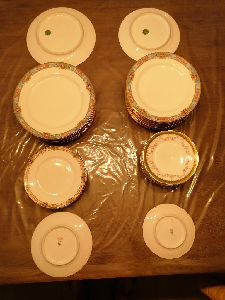 Assiettes en porcelaine de Limoges (30 pieces), Collections, Enlèvement ou Envoi, Utilisé, Porcelaine, Assiette ou Plat