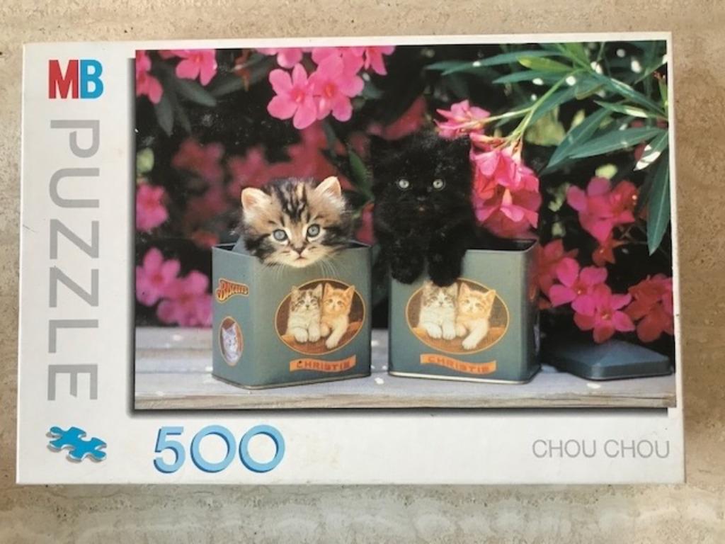 Puzzel MB - 500st. (kompl). - "ChouChou" - 50x34cm (zn4669), Ophalen of Verzenden, 500 t/m 1500 stukjes, Zo goed als nieuw, Legpuzzel