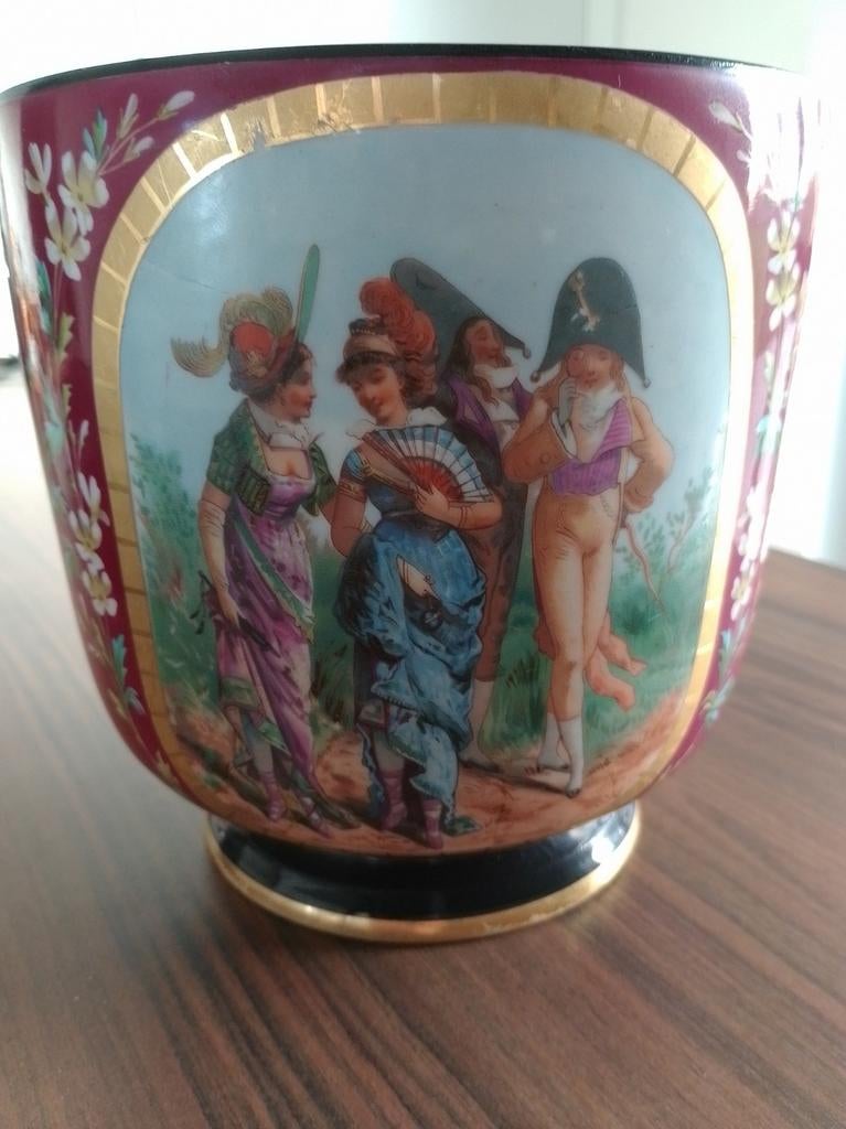 Antieke porseleinen cache pot, Ophalen of Verzenden