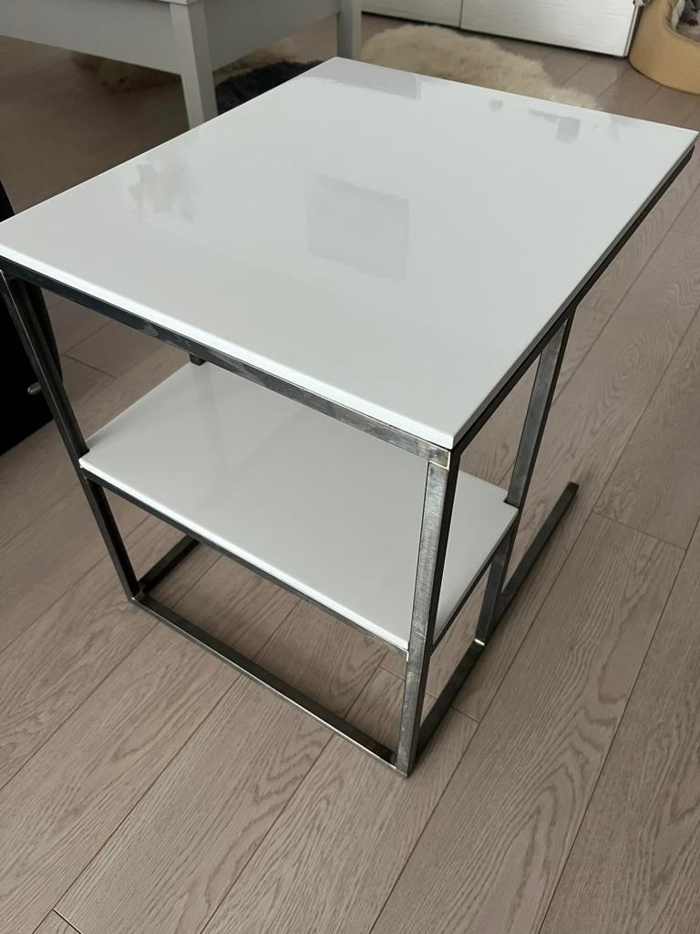 Meridiani hardy uno bijzettafel, Huis en Inrichting, Gebruikt, Metaal of Aluminium, Modern, Rechthoekig