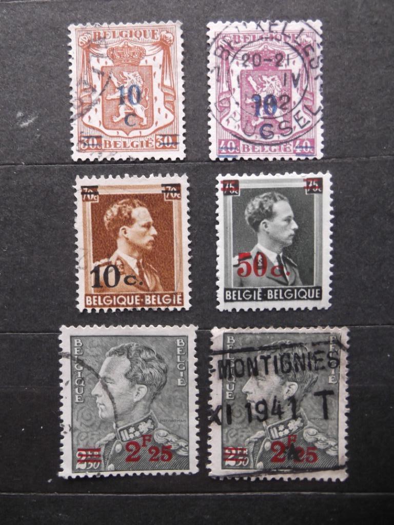 568-572 Klein staatswapen + Leopold III met opdruk Obl, Enlèvement ou Envoi, Affranchi
