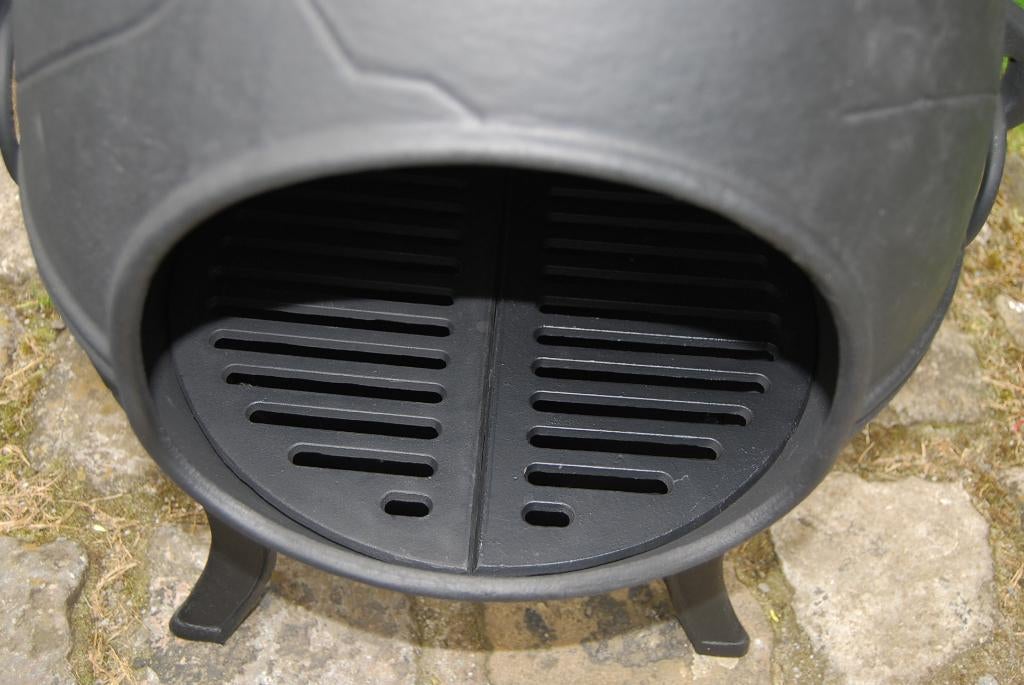 GROTE GIETIJZEREN VUURPOT, SCHOORSTEEN VAN 1,50 M, Tuin en Terras, Ophalen, Nieuw
