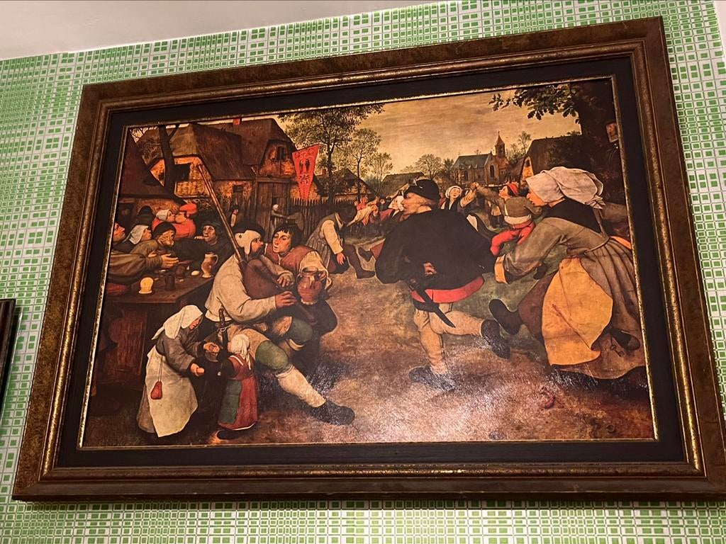 Groot werk Boerendans naar Bruegel 1948, Antiek en Kunst, Ophalen
