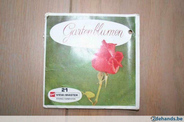 View-Master schijfjes 'Gartenblumen' 1953, Gebruikt