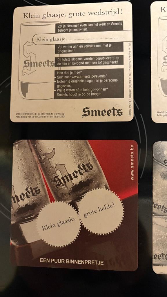 Smeets Extra Hasselt bierkaartjes, Verzamelen, Ophalen of Verzenden, Nieuw, Gebruiksvoorwerp