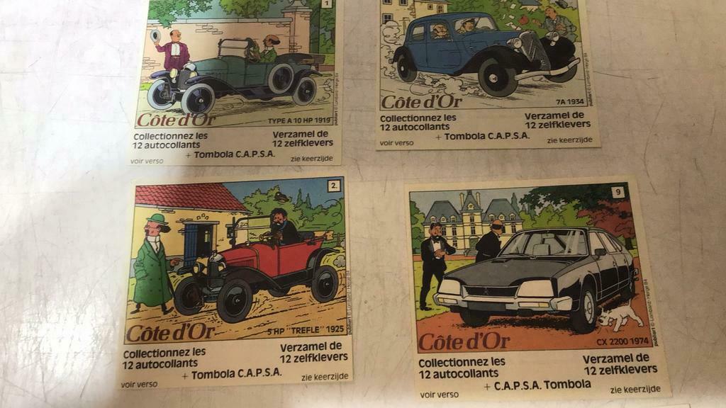 Stickers Côte d'Or Tintin (w6.1), Enlèvement ou Envoi, Comme neuf, Bande dessinée ou Dessin animé